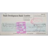 George Harrison expense a/c cheque dated 11th October 1984 made payable to Southern Gas signed by