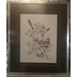 Klaus Voormann limited edition Mojo Cover print 55/100 signed by artist, framed and glazed.