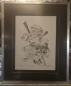 Klaus Voormann limited edition Mojo Cover print 55/100 signed by artist, framed and glazed.
