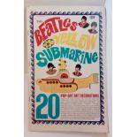 The Beatles Yellow Submarine Pop Out Art Decorations book USA 1968.