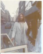 Colour original vintage photograph of John Lennon & Yoko Ono. Prints was formerly the property of
