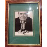 Victor Spinetti signed promotional photograph framed.