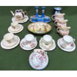Sundry ceramics Inc. Royal Doulton, commemorative trios, dressing table set, etc