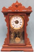 Early 20th century mahogany cased Seth Thomas American mantle clock. App. 56.5cm H