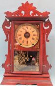 Early 20th century Mahogany cased Seth Thomas American mantle clock. App. 54cm H