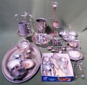 Quantity of various silver plated ware, flatware etc all used and unchecked