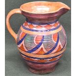 Charlotte Rhead for Crown Ducal handpainted and tube lined ceramic water jug