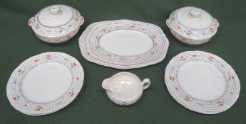 Parcel of Art Deco style Alfred Meakin Darleydale dinnerware. Approx. 12 pieces all used and