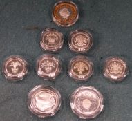 Parcel of various Silver proof coinage including Pound coins and Two Pound coins All appear in