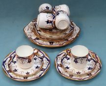 Quantity of Bloor Crown Derby style hand painted and gilded teaware all used and unchecked