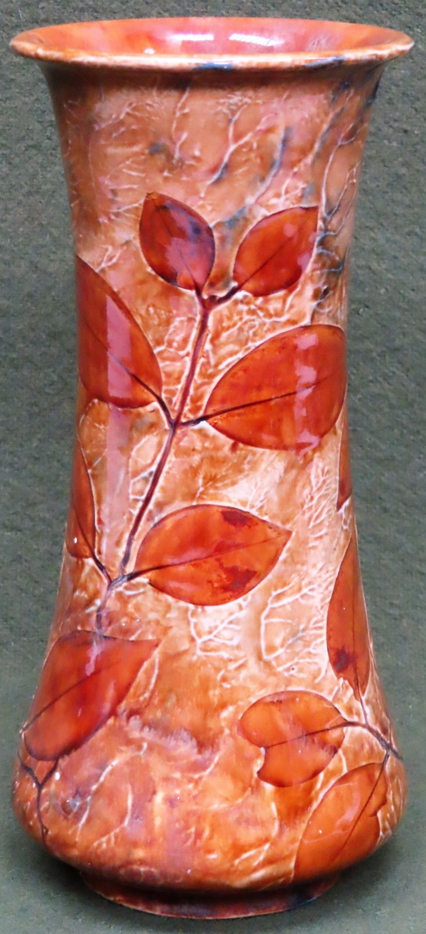 Royal Doulton Autumn Leaves stoneware vase. App.23cm H