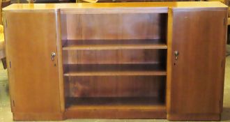 Mid 20th century set of narrow bookshelves. App. 82cm H x 152cm W x 28cm D