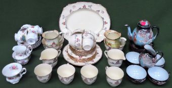 Various part teasets including Royal Albert etc, plus two Royal Doulton jugs All in used