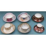 Quantity of various Antique and other cups and saucers Inc. Royal Crown Derby, Spode etc