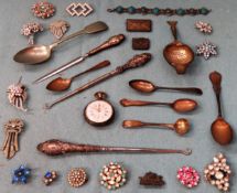 Silver and Silver coloured flatware, Silver pocket watch, costume jewellery etc All in used