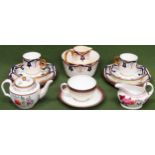 Parcel of antique English ceramics including cups and saucers, teaware, teapot etc All in used