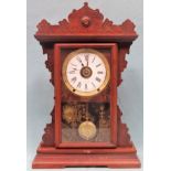 Seth Thomas. carved Mahogany cased American mantle clock. App. 55cm H