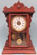 Seth Thomas. carved Mahogany cased American mantle clock. App. 55cm H