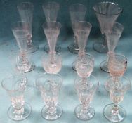 Parcel of various 18/19th century drinking glasses All in used condition, unchecked