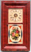 Seth Thomas Mahogany veneered American wall clock. App. 77cm H