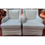 Two 20th century upholstered armchairs. App. 86cm H x 72cm W x 85cm D