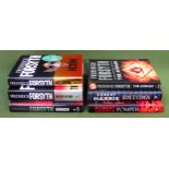 Six various hardback volumes, by Frederick Forsyth & Robert Harris all appear in reasonable used