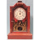 Late 19th/Early 20th century Rosewood cased Seth Thomas American mantle clock. App. 51cm H