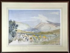 WIN NORTON, WATERCOLOUR, POSSIBLY MANX VILLAGE, SIGNED RIGHT HAND CORNER, FRAMED AND GLAZED,