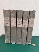 SMOLITT, HISTORY OF ENGLAND, 1822, FIVE VOLUMES