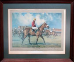 FRAMED LIMITED EDITION PENCIL SIGNED COLOUR PRINT OF RED RUM, SIGNED BY THE ARTIST (NEIL