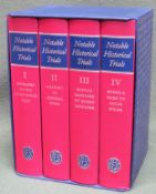 FOLIO VOLUME SET OF FOUR - NOTABLE HISTORICAL TRIALS. REASONABLE USED CONDITION