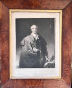 LITHOGRAPH PRINT, DUKE OF WELLINGTON, WITHIN FIGURED WALNUT FRAME, APPROX 41 x 32cm