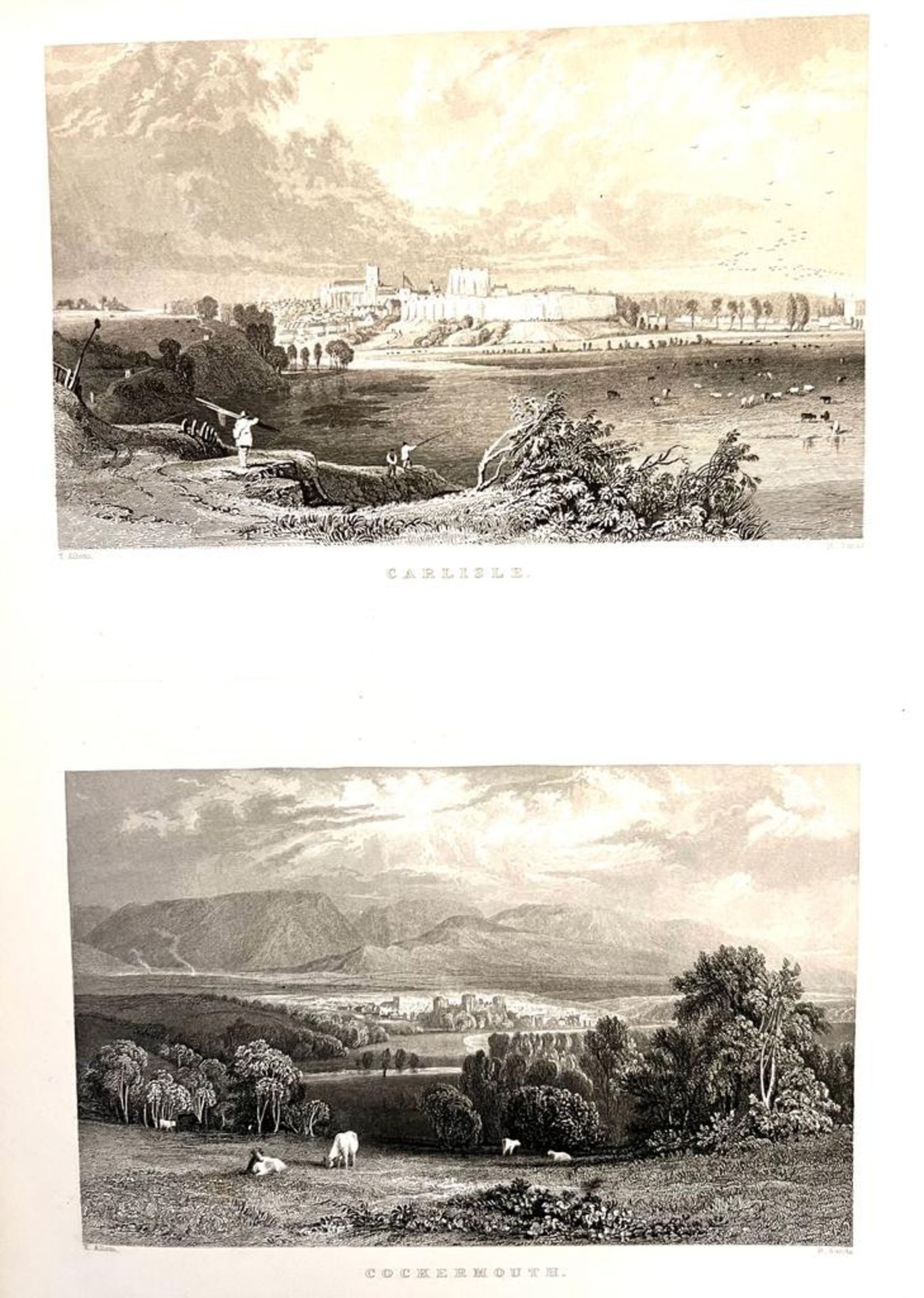 ALLOM, THOMAS, WESTMORLAND, CUMBERLAND, DURHAM, ILLUSTRATED 1832, THREE VOLUMES, CLOTH BACKS - Image 5 of 5