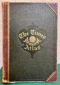 TIMES ATLAS, 1895, 173 MAPS, LEATHER BOUND