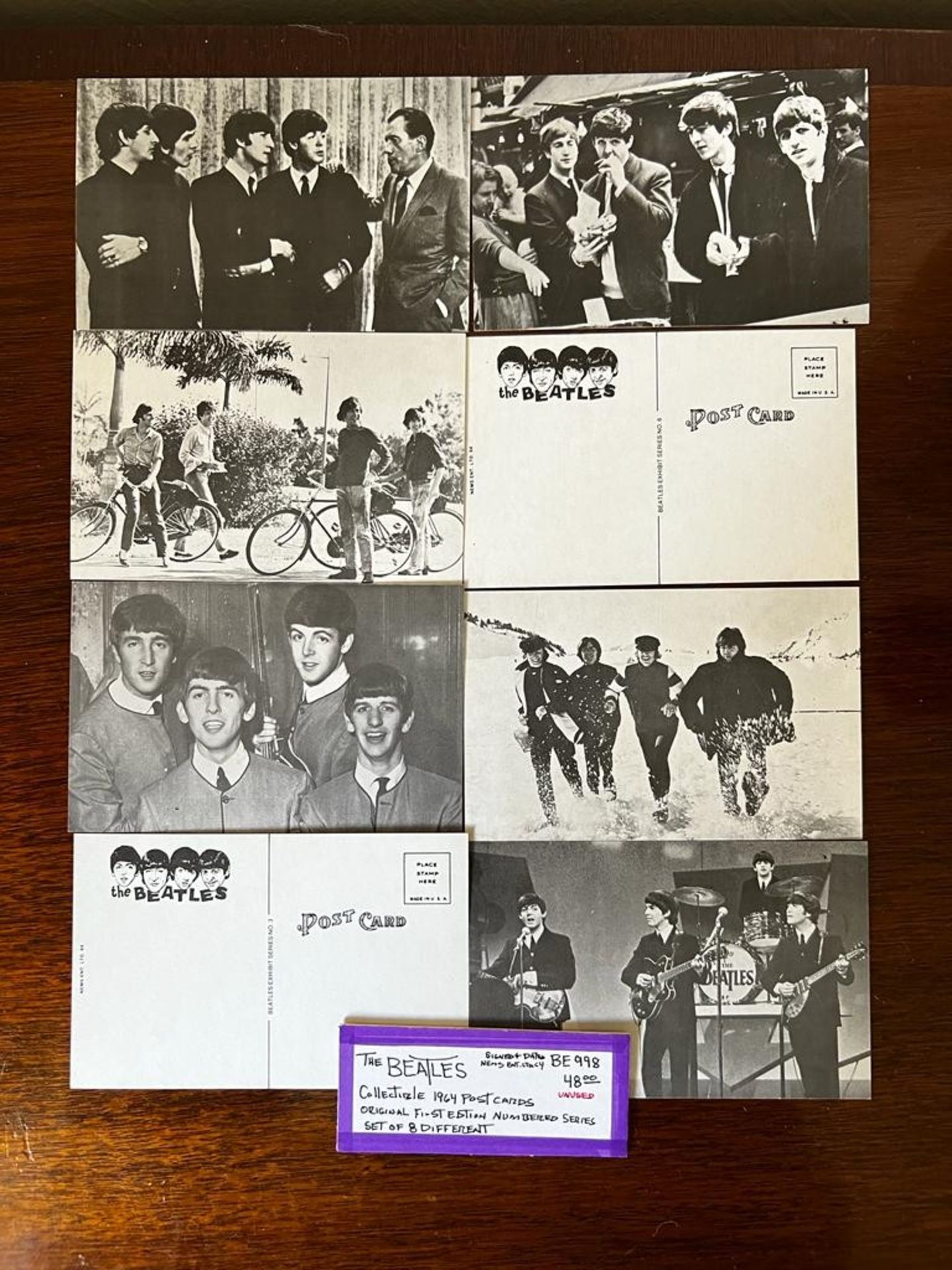 EIGHT 1964 BEATLES POSTCARDS - Image 4 of 5