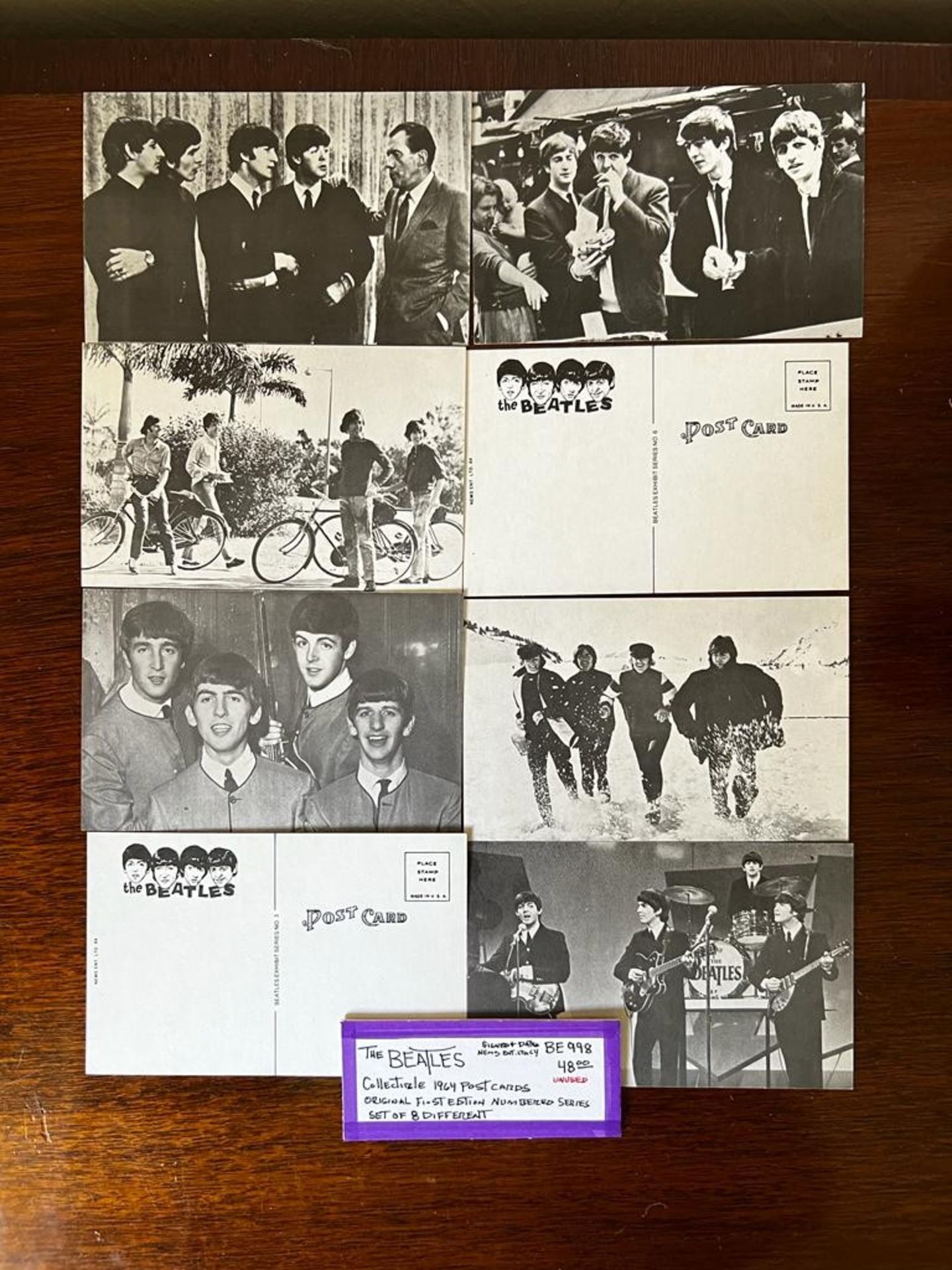 EIGHT 1964 BEATLES POSTCARDS - Image 2 of 5