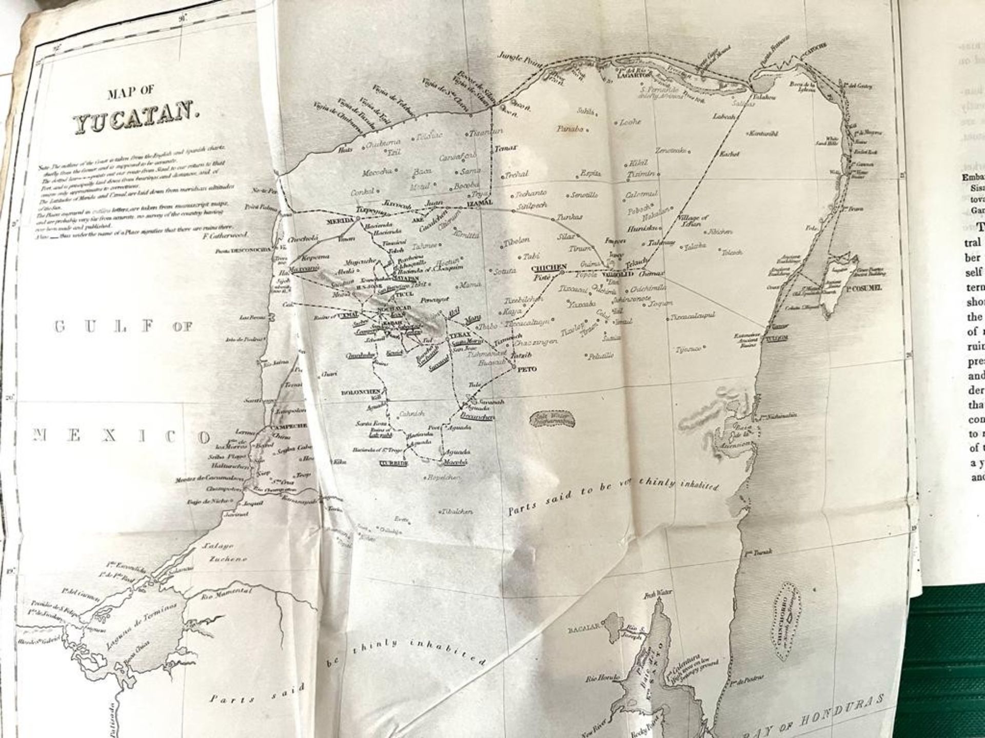 STEPHENS, JOHN L, INCIDENTS OF TRAVEL IN YUCATAN, 1843, TWO VOLUMES, BOARD BACKS, INCLUDING MAP, - Image 4 of 5