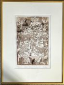 HARRY BILSON, LITHOGRAPH PRINT, 'ONCE UPON A TABLECLOTH', LIMITED EDITION 40/250, SIGNED LOWER