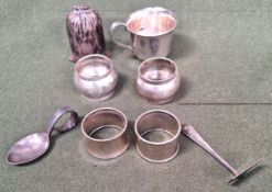 SMALL PARCEL OF SILVER PLATED WARE