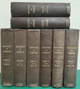 GROTE, GEORGE, HISTORY OF GREECE, 1845, EIGHT VOLUMES, FOUR WITH ASSOCIATED MAPS, CLOTH BOARDS,