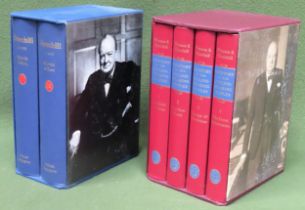 TWO FOLIO VOLUME SETS - CHURCHILL A LIFE & A HISTORY OF THE ENGLISH SPEAKING PEOPLE REASONABLE