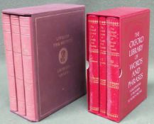 TWO FOLIO VOLUME SETS - THE OXFORD LIBRARY & LIVES OF THE ARTISTS REASONABLE USED CONDITION