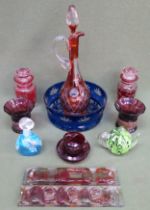 Quantity of various of coloured and other glassware all appears reasonable used condition. unchecked