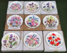 12 various boxed collectors plates, all by Royal Albert reasonable used condition