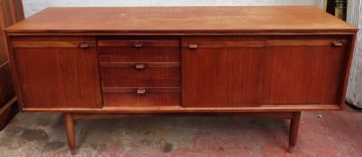 Mid 20th century teak sideboard. Approx. 75 x 168 x 46cms used with scuffs scratches some