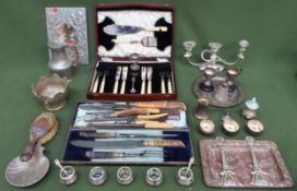 Quantity of various silver plated ware, flatware, pewter, etc all used and unchecked