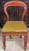 Single mahogany balloon back chair reasonable used condition with minor scuffs and scratches etc.