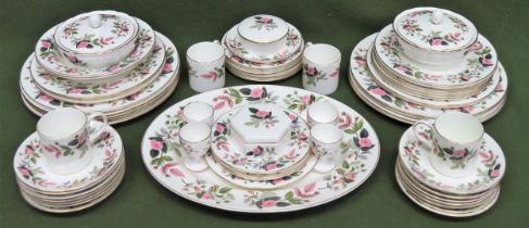 Quantity of Wedgwood 'Hathaway Rose' dinnerware. Approx. 30+ pieces all used and unchecked