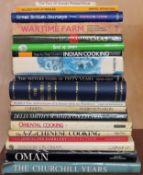 Quantity of various volumes including Chinese & Indian Cookery, Childrens, Churchill etc All in used