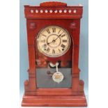 Seth Thomas Oak cased American mantle clock. App. 53cm H Used condition, not tested for working